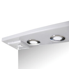 Зеркальный шкаф АСБ-Мебель Мессина 80х106х18 см с подсветкой белый - фото 3