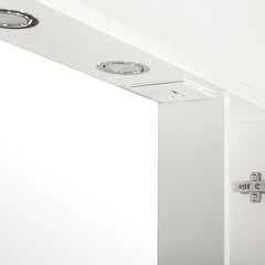 Зеркальный шкаф АСБ-Мебель Альфа 65х80х16 см с подсветкой белый - фото 5