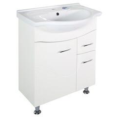 Тумба под раковину АСБ-Мебель Альфа 65 см напольная белая (10174) - фото 1