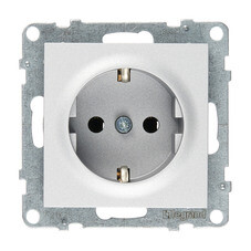 Розетка Legrand Suno встраиваемая алюминий (721325)