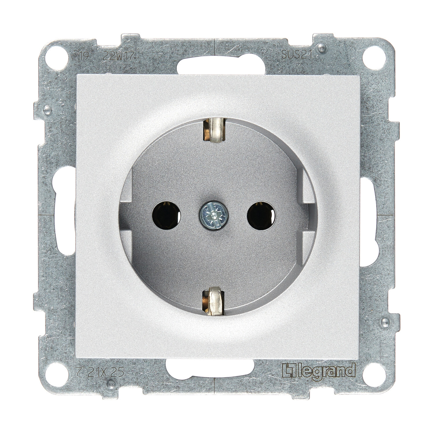 

Розетка Legrand Suno встраиваемая алюминий (721325), Серый