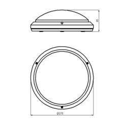 Светильник накладной Svet НББ 06-60-001 Орион E27 60 Вт IP54 белый (1715-00011) - фото 2