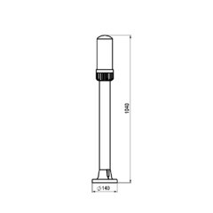 Светильник садово-парковый Svet Поллар черный 1050 мм E27 60 Вт IP54 (1230-00081) - фото 2