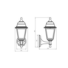 Светильник садово-парковый настенный Svet Леда черный E27 60 Вт IP44 (1201-00341/2172) - фото 2