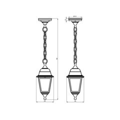 Светильник садово-парковый подвесной Svet Адель черный 150 мм E27 60 Вт IP44 (1211-00341/2158) - фото 2