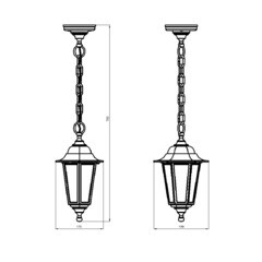 Светильник садово-парковый подвесной Svet Адель черный 150 мм E27 60 Вт IP44 (1211-01281/2165) - фото 3