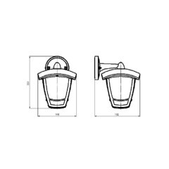 Светильник садово-парковый настенный Svet Сити Дели 2 серый E27 60 Вт IP44 (1202-02011/2735) - фото 2