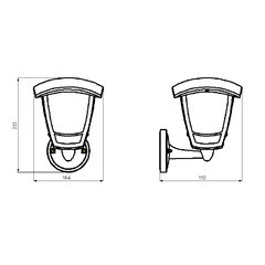 Светильник садово-парковый настенный Svet Сити Дели черный E27 60 Вт IP44 (1202-00031/2865) - фото 2