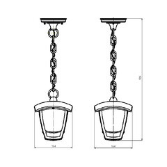 Светильник садово-парковый подвесной Svet Сити Марсель серый 526 мм E27 60 Вт IP44 (1212-00021/2803) - фото 2