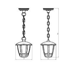 Светильник садово-парковый подвесной Svet Сити Марсель серый 526 мм E27 60 Вт IP44 (1212-01011/2810) - фото 2