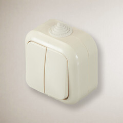 Выключатель Svet двухклавишный накладной бежевый (0601-00091/5454) - фото 3