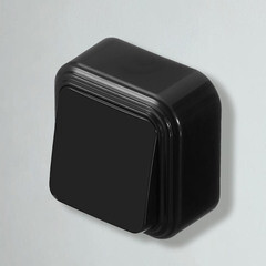 Выключатель Svet одноклавишный накладной черный (0603-00061) - фото 3