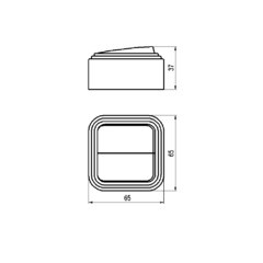 Выключатель Svet двухклавишный накладной черный (0603-00151/1441/1440) - фото 2