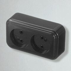 Розетка Svet накладная черная (0215-00421/1630/1631) - фото 3