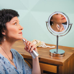 Зеркало с подсветкой круглое 22 см с увеличением 3x WasserKraft (K-1005) - фото 4