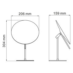Зеркало круглое 20,6 см с увеличением 3x WasserKraft (K-1002) - фото 2
