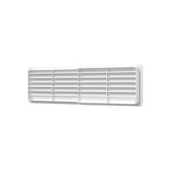 Решетка вентиляционная пластиковая переточная Era ДП 450х131 мм белая (2 шт.) - фото 3