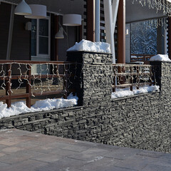 Искусственный камень White Hills Фьорд Лэнд угольно-черный (24 шт.=0,8 кв.м) - фото 4