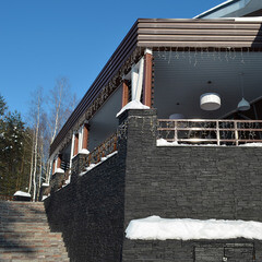 Искусственный камень White Hills Фьорд Лэнд угольно-черный (24 шт.=0,8 кв.м) - фото 2