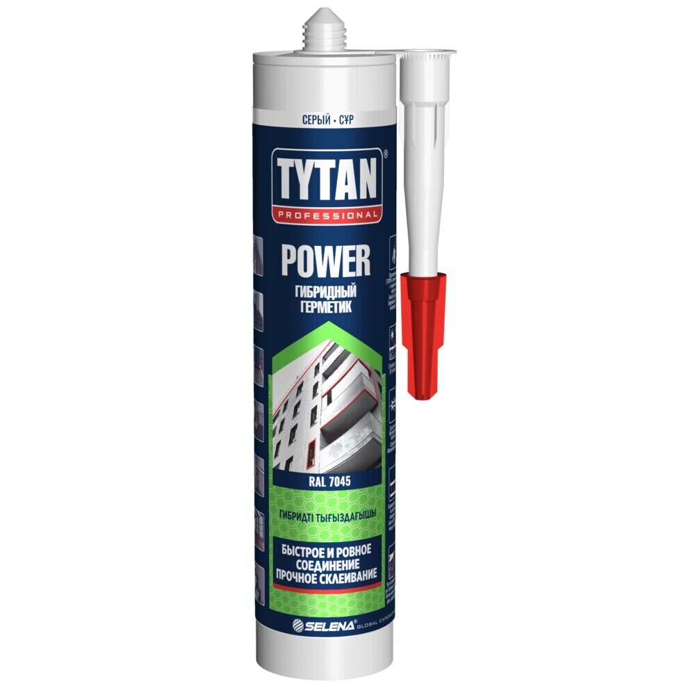 

Герметик гибридный Tytan Professional Power серый 300 мл