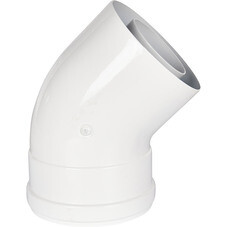 Отвод коаксиальный Rommer d60/100 мм 45° комплект