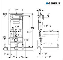 Комплект инсталляции Geberit Sigma с унитазом Lavelly Classic Black и сиденьем дюропласт микролифт быстросъем - фото 3