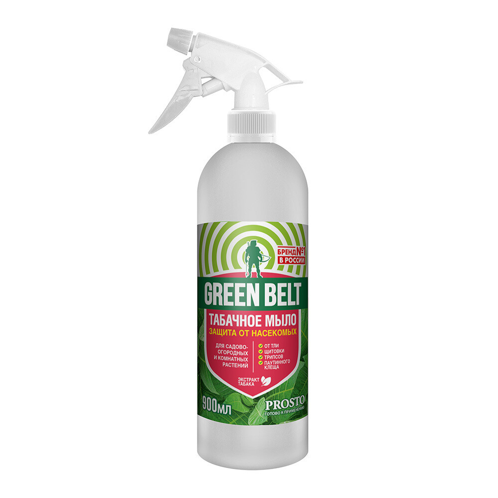 Изображение товара Средство для защиты растений от насекомых спрей Green Belt PROSTO Табачное мыло 900 мл