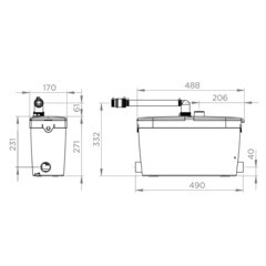 Насосная канализационная установка SFA Saniaccess Pump 80 л/мин (SANIACCESS4) - фото 2