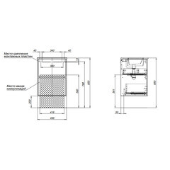 Тумба под раковину Lavelly Cube 50 см подвесная белый глянец (00316622) - фото 3