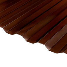 Поликарбонат монолитный профилированный Кинпласт 1,3 мм 1,05х2 м коричневый