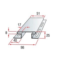 H-профиль соединительный Альта-Профиль 3000 мм золотистый - фото 3