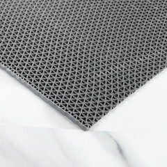 Коврик-дорожка грязезащитный Импортэкс Зигзаг 90х0,45 см противоскользящий серый - фото 3