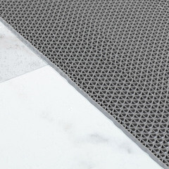 Коврик-дорожка грязезащитный Импортэкс Зигзаг 90х0,45 см противоскользящий серый - фото 2