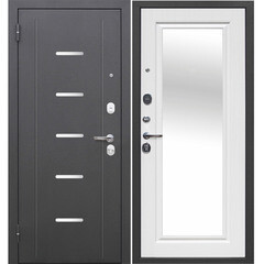 Изображение товара Дверь входная Ferroni Гарда 7,5СМ левая антик серебро - белый ясень с зеркалом 960х2050 мм