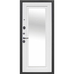 Дверь входная Ferroni Гарда 7,5СМ левая антик серебро - белый ясень с зеркалом 960х2050 мм - фото 3