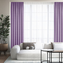 Изображение товара Штора рогожка глициния 165х270 см Волшебная Ночь Рогожка (796078)