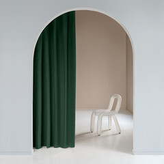 Изображение товара Штора рогожка изумруд 165х270 см Волшебная Ночь Рогожка (791099)