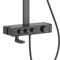 Душевая система Corsa Deco QX с верхним душем с лейкой с изливом черная матовая (SSFTQX320QB) - фото 15