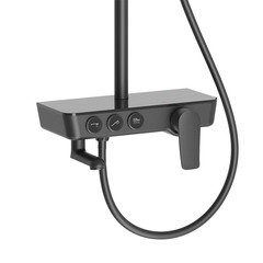 Душевая система Corsa Deco QX с верхним душем с лейкой с изливом черная матовая (SSFQX320SB) - фото 18