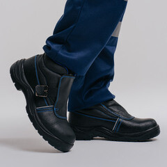 Ботинки рабочие для сварщика кожаные с защитным подноском размер 40 черные Prosafe Profi (24К) - фото 5