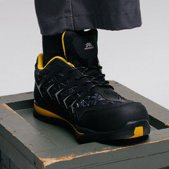 Полуботинки рабочие текстильные со светоотражающими элементами с защитным подноском размер 45 черные Prosafe Sport (830) - фото 8