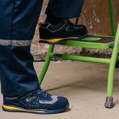 Полуботинки рабочие текстильные со светоотражающими элементами с защитным подноском размер 45 черные Prosafe Sport (830) - фото 4