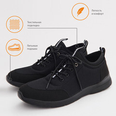 Кроссовки из искусственной кожи размер 43 черные Wanngo (WG1-12-T) - фото 10