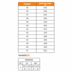 Кроссовки из искусственной кожи размер 43 черные Wanngo (WG1-12-T) - фото 2