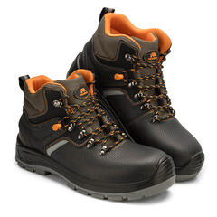 Ботинки рабочие кожаные с защитным подноском и стелькой размер 42 черные Prosafe Profi (8743ТКВ) - фото 7