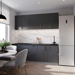 Ручка мебельная для фасада сталь хром 188х31х12 мм - фото 8