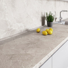 Панель стеновая ДСП для кухни 3000х600х4,5 мм 6035-sl silver marble - фото 3