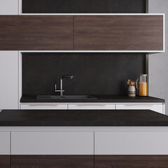 Панель стеновая ДСП для кухни 3000х600х4,5 мм 2333-q black slate - фото 2