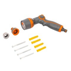 Катушка с поливочным шлангом 40 м Daewoo автоматическая пластиковая с набором коннекторов (DWR 3040) - фото 2