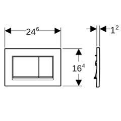 Клавиша смыва для инсталляций Geberit Sigma 30 черная/хром глянцевый (115.883.KM.1) - фото 4